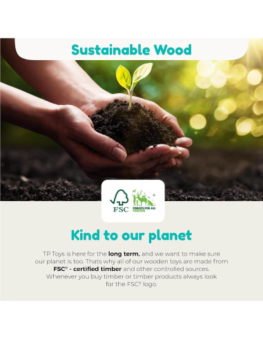 Cocina de barro de madera TP Toys Junior Cook - 55x33x88 cm