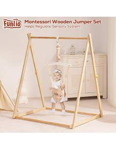 Saltador de Madera Montessori FUNLIO para Bebés 6-36 Meses 2