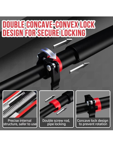 Barra de Dominadas Iwondgym Ajustable 400 kg Sin Tornillos