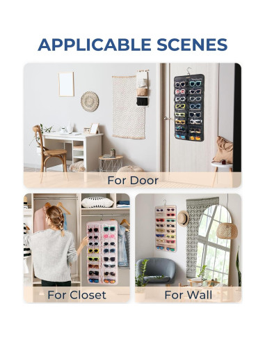 Organizador de Gafas Colgante BAGSMART 32 Ranuras Negro