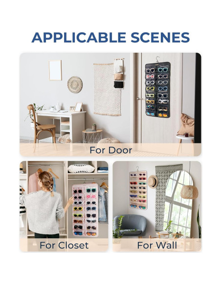 Organizador de Gafas Colgante BAGSMART 32 Ranuras Negro