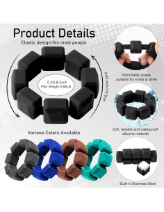 Pesas de Tobillo y Muñeca GKgyeus 0.15Kg Set de 2 para Entrenamiento 2