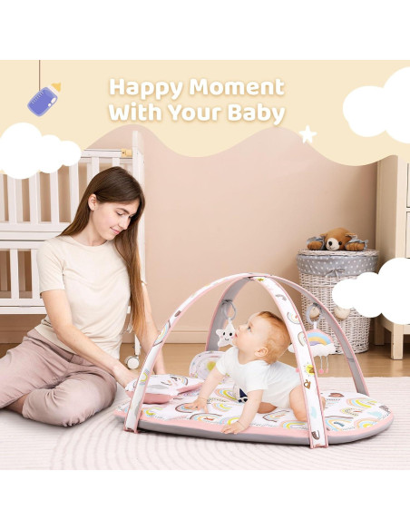 Alfombra de Juego para Bebés ZILLYBEE 7 en 1 Desarrollo Sensorial