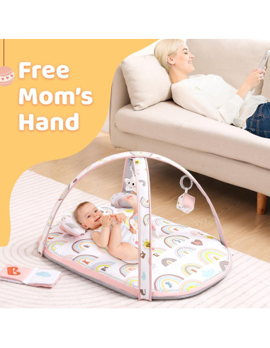 Alfombra de Juego para Bebés ZILLYBEE 7 en 1 Desarrollo Sensorial