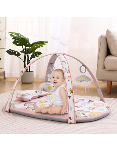 Alfombra de Juego para Bebés ZILLYBEE 7 en 1 Desarrollo Sensorial