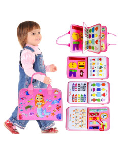 Tablero Ocupado Montessori MDA para Niñas 3-5 Años Rosa