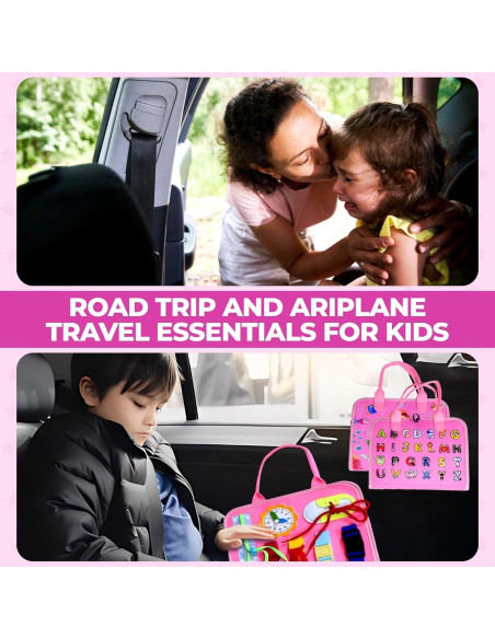 Tablero Ocupado Montessori MDA para Niñas 3-5 Años Rosa Tablero Ocupado Montessori MDA para Niñas 3-5 Años Rosa