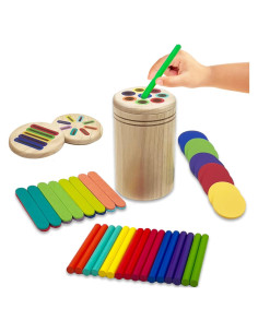 Juguete Montessori de Madera Qurylio 3 en 1 para Niños 3-5 Años