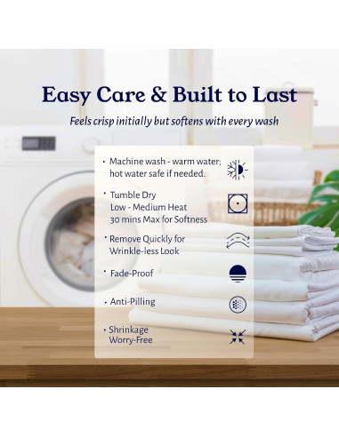 Conjunto de Sábanas Twin California Design Den 100% Algodón Orgánico