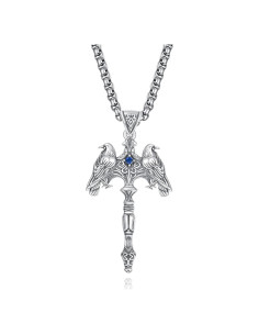 Collar Mjolnir Vikingo Ruichicoo Plata 925 Unisex