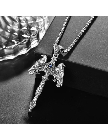 Collar Mjolnir Vikingo Ruichicoo Plata 925 Unisex