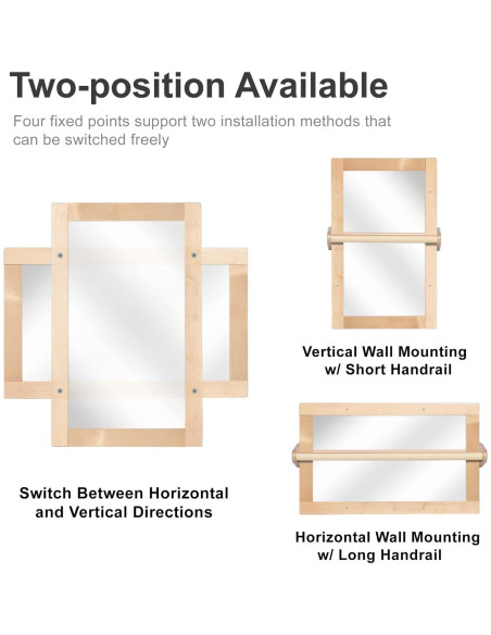 Espejo de Seguridad Montessori KRAND 40x60cm Natural