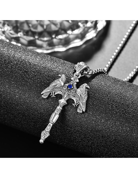 Collar Mjolnir Vikingo Ruichicoo Plata 925 Unisex