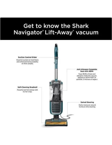 Aspiradora Vertical Shark Rotator ZU55 Anti-Alergénica para Mascotas