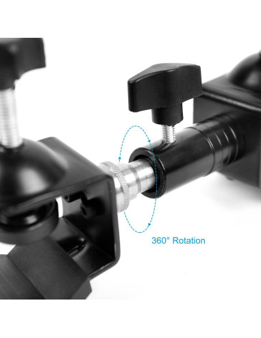 Soporte Doble en C de Metal Alta Resistencia para Trípode