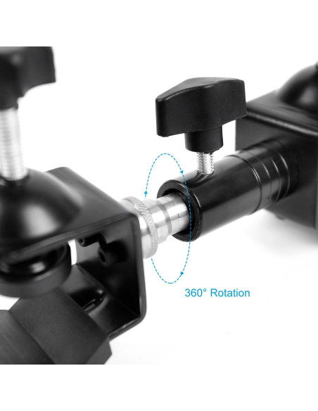 Soporte Doble en C de Metal Alta Resistencia para Trípode