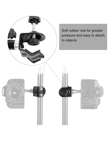 Soporte Doble en C de Metal Alta Resistencia para Trípode