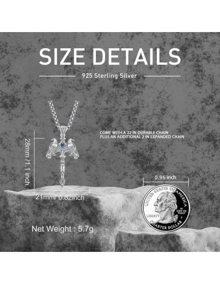 Collar Mjolnir Vikingo Ruichicoo Plata 925 Unisex