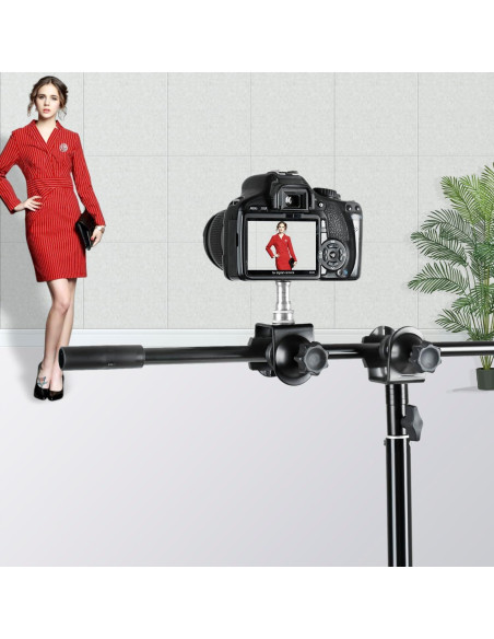 Soporte Doble en C de Metal Alta Resistencia para Trípode