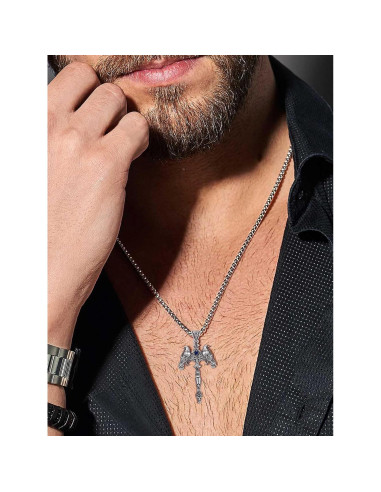 Collar Mjolnir Vikingo Ruichicoo Plata 925 Unisex