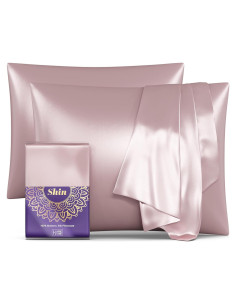 Funda de Almohada de Seda Pura 25 Momme Hyde Lane 2 Piezas Reina Rosa