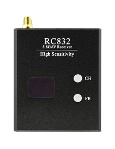 Receptor de Audio y Video Inalámbrico Wolfwhoop WR832 5.8GHz 40CH 2