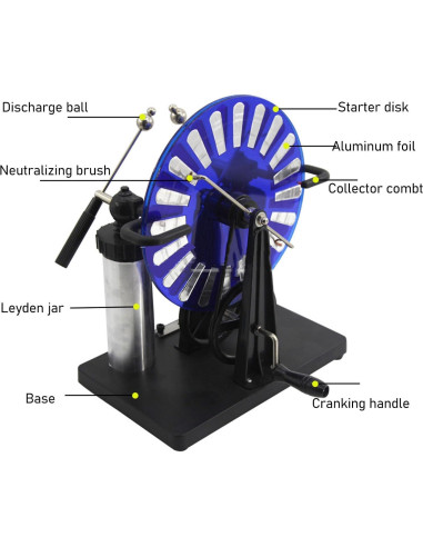 Motor de Inducción Electroestática Genérico con Manivela PVC