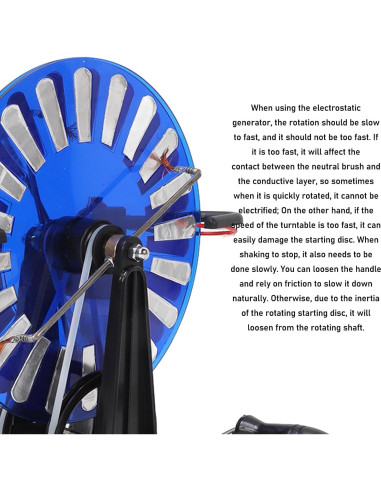 Motor de Inducción Electroestática Genérico con Manivela PVC