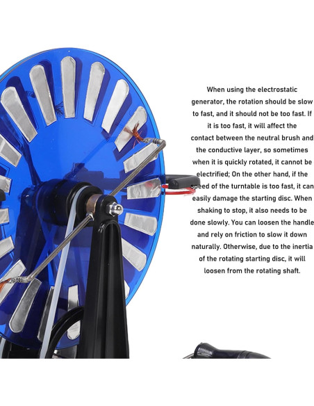 Motor de Inducción Electroestática Genérico con Manivela PVC