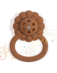 Sonajero Mordedor León Dirbabi Silicona Alimentaria BPA Libre 2