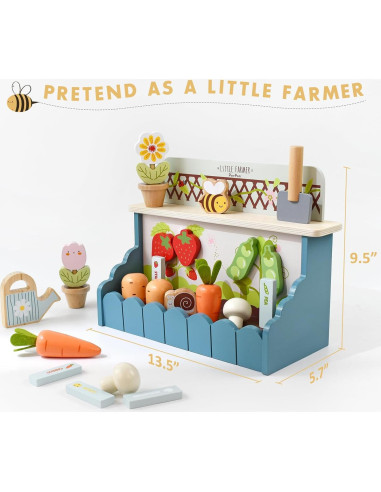 Juego de Jardín de Flores PairPear - Juguete de Madera 1.4 kg