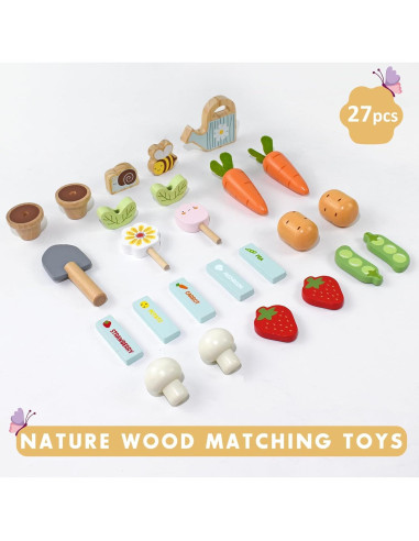 Juego de Jardín de Flores PairPear - Juguete de Madera 1.4 kg