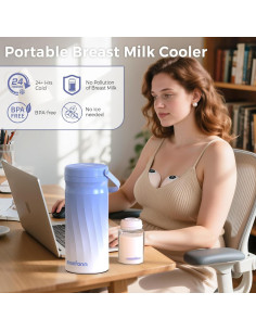Enfriador de Leche Materna Portátil MOMFANN 20oz Acero Inoxidable 2