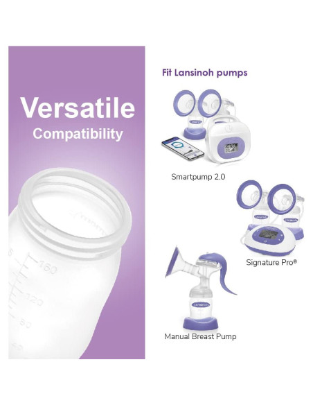 Botellas de Almacenamiento Maymom 150 mL Boca Ancha x8