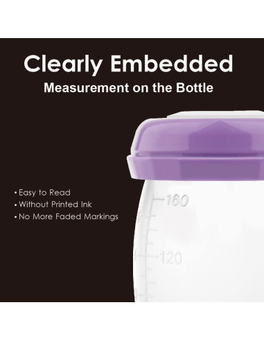 Botellas de Almacenamiento Maymom 150 mL Boca Ancha x8