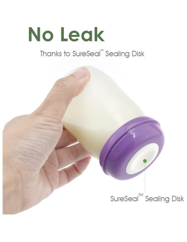 Botellas de Almacenamiento Maymom 150 mL Boca Ancha x8