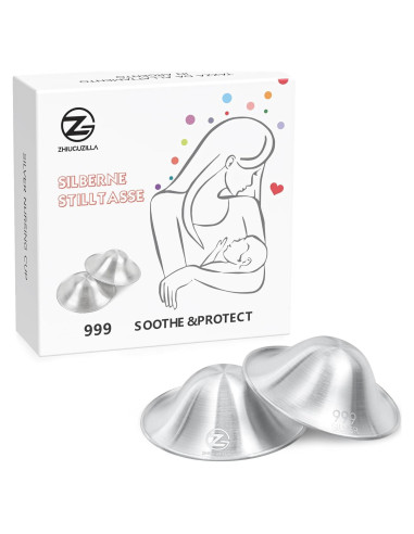 Copas de Lactancia de Plata 999 ZHIUGUZILLA - Protectores Ergonómicos