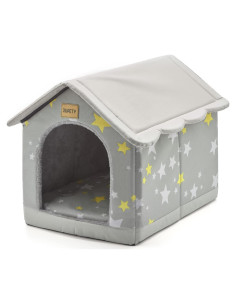 Casa para Mascotas Jiupety 2XL Gris - Cueva Cálida para Perros Grandes