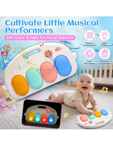 Alfombrilla de Juego para Bebés Windidi con Piano y 5 Juguetes