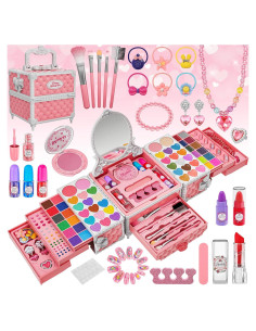 Kit de Maquillaje para Niñas 99 Piezas Kuovei Rosa