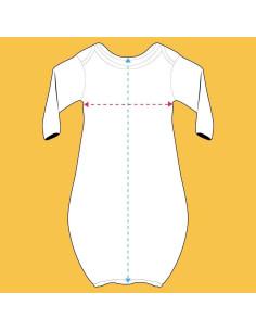 Bata de dormir blanca para bebé 0-3 meses con volantes 2