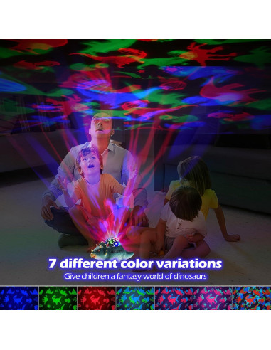 Proyector de Luz Nocturna Dinosaurio Domigard LED 360