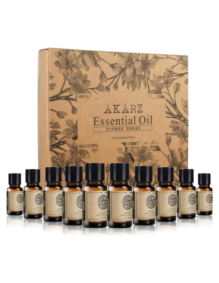 Conjunto de Aceites Esenciales AKARZ 10x10ML Aromaterapia