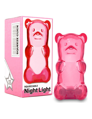 Luz Nocturna Oso de Goma Gummygoods Rosa Recargable 60 Min