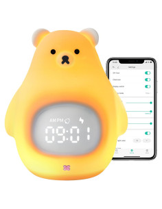 Reloj Despertador Inteligente GANGULITO Osito Blanco con Luz