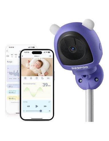 Cámara de Monitoreo de Bebés BOOPOO 2K HD Sin Contacto