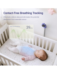 Cámara de Monitoreo de Bebés BOOPOO 2K HD Sin Contacto 2