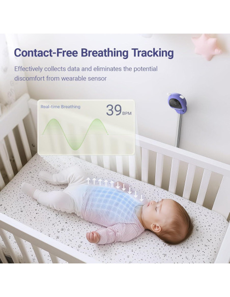 Cámara de Monitoreo de Bebés BOOPOO 2K HD Sin Contacto