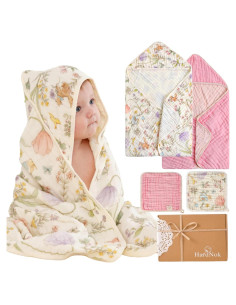 Juego de Toallas de Muselina HardNok 4 Piezas 81x81 cm