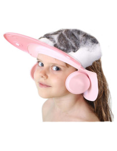 Gorro de Ducha para Bebés Rosa - Silicona Ajustable 38-60 cm